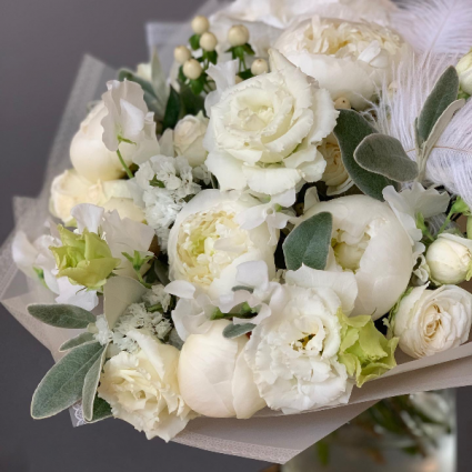 Ivory Spring  An all White Bouquet 