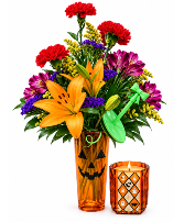 JACK-O'BLOOMS & CANDLE GIFT SET Double "R" Exclusive 