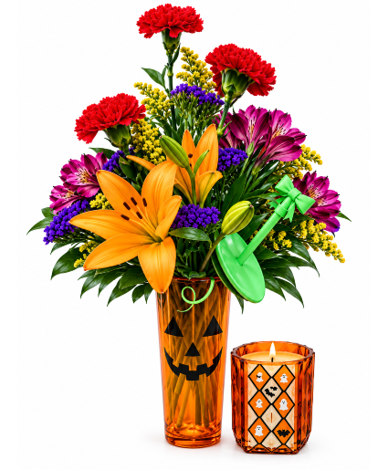 JACK-O'BLOOMS & CANDLE GIFT SET Double "R" Exclusive 