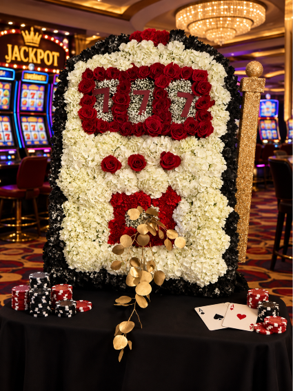 Jackpot Memorial Slot Machine Sympathy Flowers