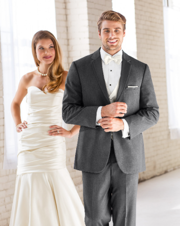 Jean Yves Steele Grey Modern Fit Tuxedo
