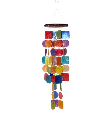 Jewel Tone Capiz Windchime Capiz Windchime