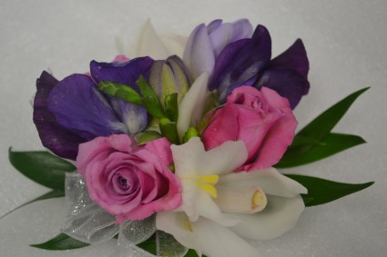 jewel tones corsage wrist corsage