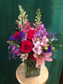 Jewel Tones Vased Arrangement