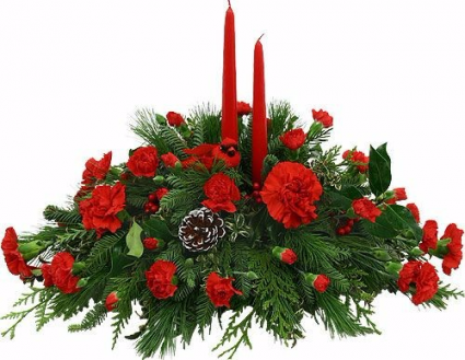 Jingle bells centerpieces 