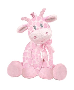 Jingles Giraffe (Pink) 11 in. sitting 