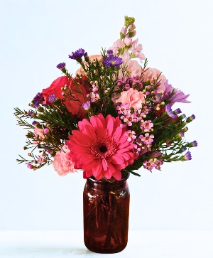 Joy in a Jar vase arrangement