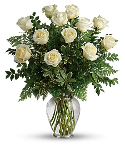 Joy of Roses 1 Dozen White Roses