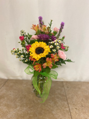 Joyful Blessings One Sided bright vase