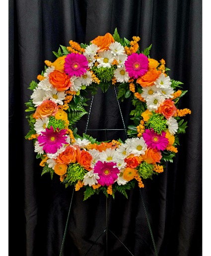 JOYFUL BLESSINGS WREATH STANDING SPRAY