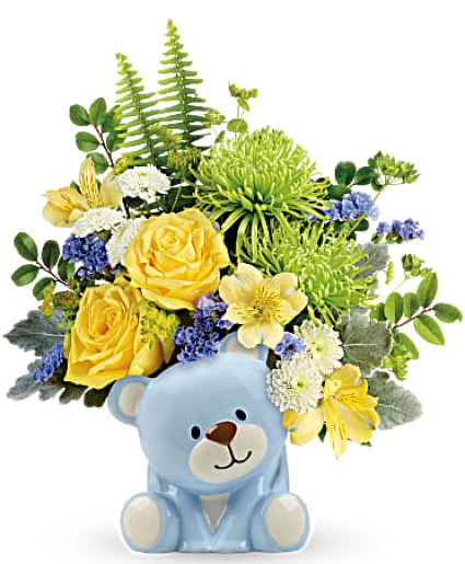 Joyful Blue Bear Bouquet Baby
