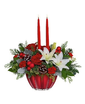 Joyous Christmas Centerpiece Arrangement