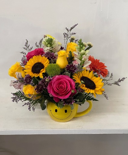 HAPPY MUG/SUNFLOWERS facebook special/only tuesday/wednesday/friday