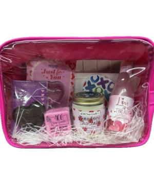 "Just For You" Valentine Pamper Tote  A sweet mix of treats and self care 