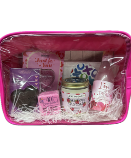 "Just For You" Valentine Pamper Tote  A sweet mix of treats and self care 