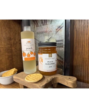 Just Peachy  A Gourmet Bundle Featuring Peach Balsamic Vinegar and Peach Jalapeno Jam   in Canon City, CO | TOUCH OF LOVE FLORIST AND WEDDINGS