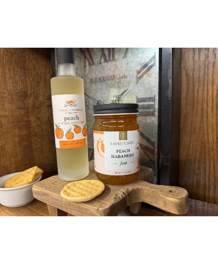 Just Peachy  A Gourmet Bundle Featuring Peach Balsamic Vinegar and Peach Jalapeno Jam  