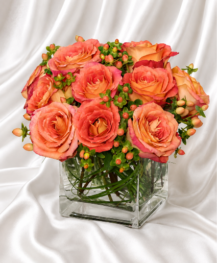 Just Peachy  Rose Arrangement