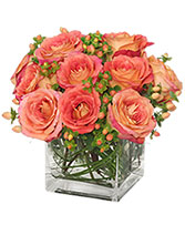 Just Peachy Roses Arrangement