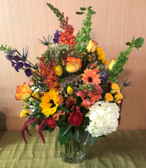 Justina's Salutations Clear Glass Vase