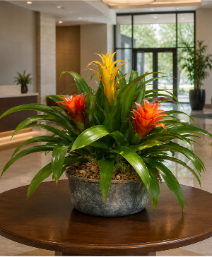 K 409 Exotic Bromeliad  Blooming Plants
