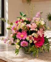 K015 Tickled Pink Vase of Pink