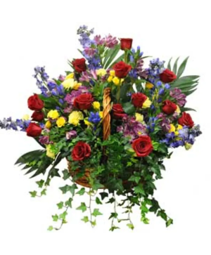 K608 Heartfelt Rememberance Sympathy Basket Large Basket 