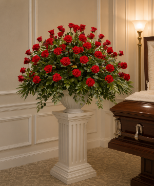 K662 Eternal Love All Rose End Piece Rose Arrangement
