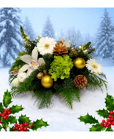 KC325 “Golden Whisper Christmas Centerpiece” Centerpiece 
