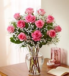 Keep Me in the Pink!  12, 18, or 24 Beautiful Long Stemmed Roses in Gainesville, FL | PRANGE'S FLORIST- Sara & Lilli V