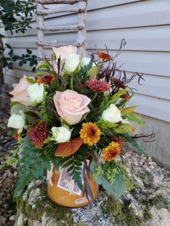 Keeper of the light fall Vase arrangement 