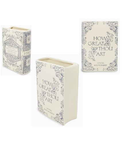 Keepsake Book Vase - Book of Hymns Keepsake Vase
