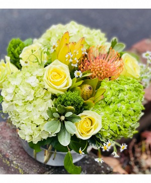 Key Lime Clear Vase