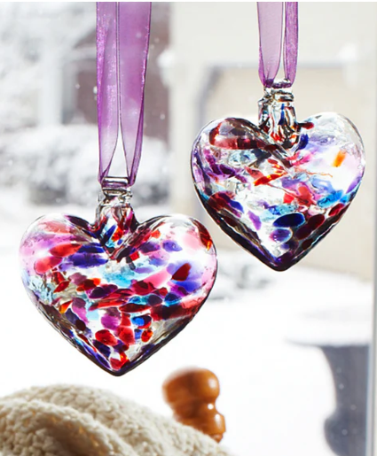 Kitras Handblown 4" Hearts (Variety to chose from) 