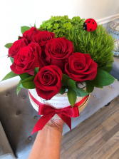 Lady in Red Assorted Flowers