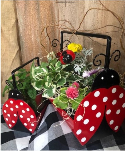 Lady of the House Lady Bug Planter