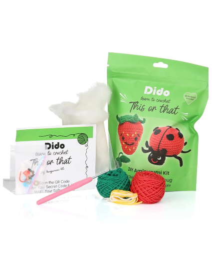 Ladybug & Strawberry Crochet Kit 