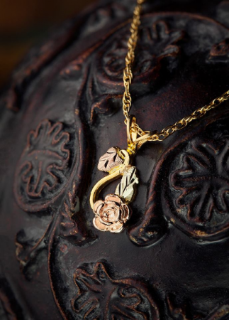  Rose Pendant Landstrom's Black Hills Gold Jewelry in Tyndall, SD | Lady in Red Floral & Gifts