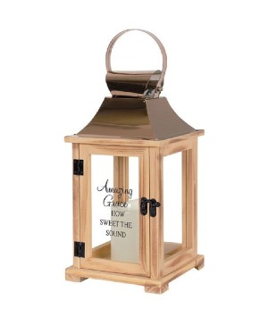 Lantern 13.5" - Amazing Grace 