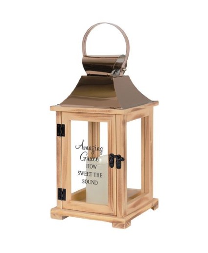 Lantern 13.5" - Amazing Grace 