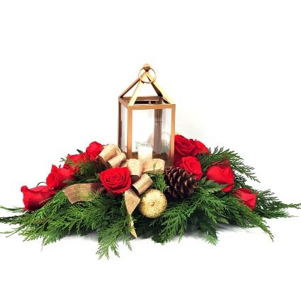 Lantern Glow Centerpiece Christmas arrangement