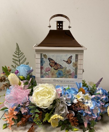  Lantern in a Garden Sympathy Arrangement in Weirton, WV | McCauslen Any Occasion