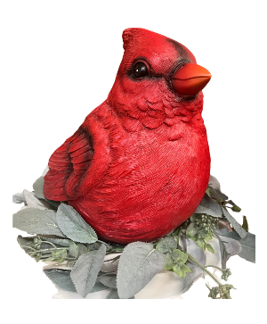 Large Cardinal With Greenery  Gift