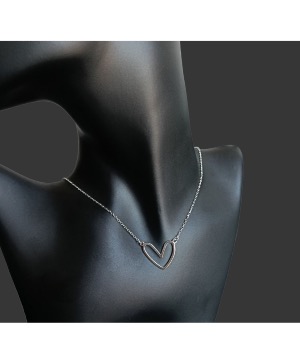 Large Open Heart Necklace 