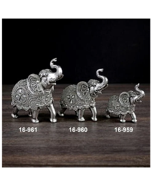 Large Silver Elephant Gift Item