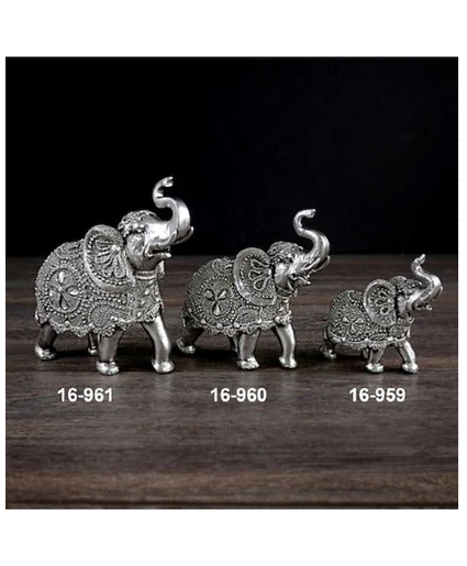 Large Silver Elephant Gift Item