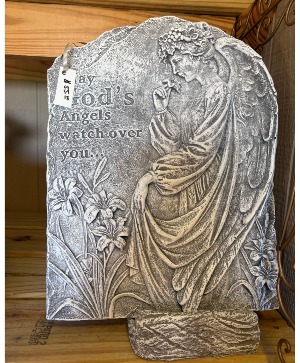 Large Silver God Angel Stone Stone