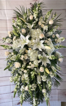 Large spray on stand funeral