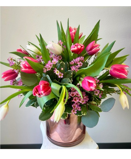 LARGE Tulip Time All tulips in a keepsake vase 