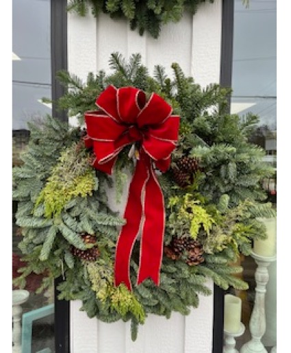 Noble Fir Mixed Wreaths- with bow WREATH